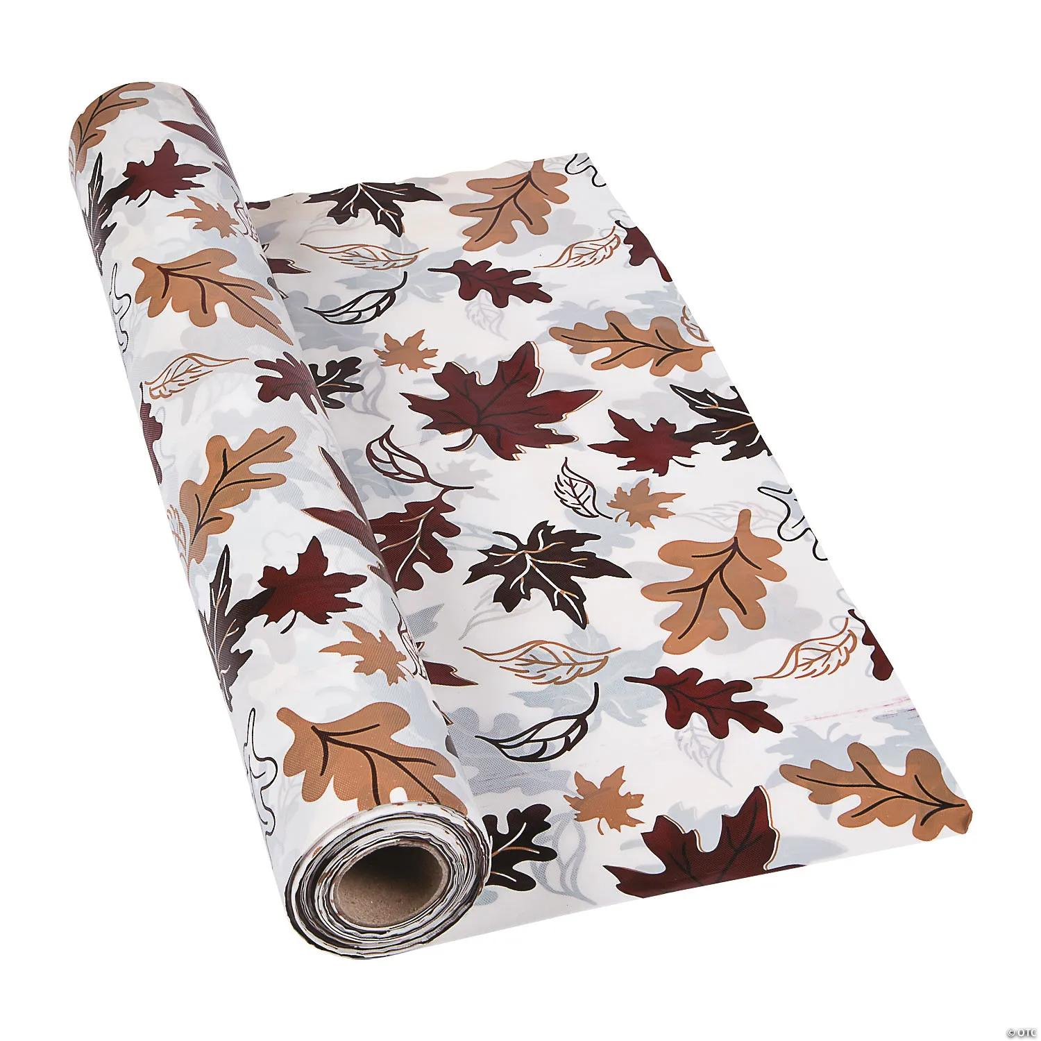 Fall Leaves Tablecloth Roll 100ft